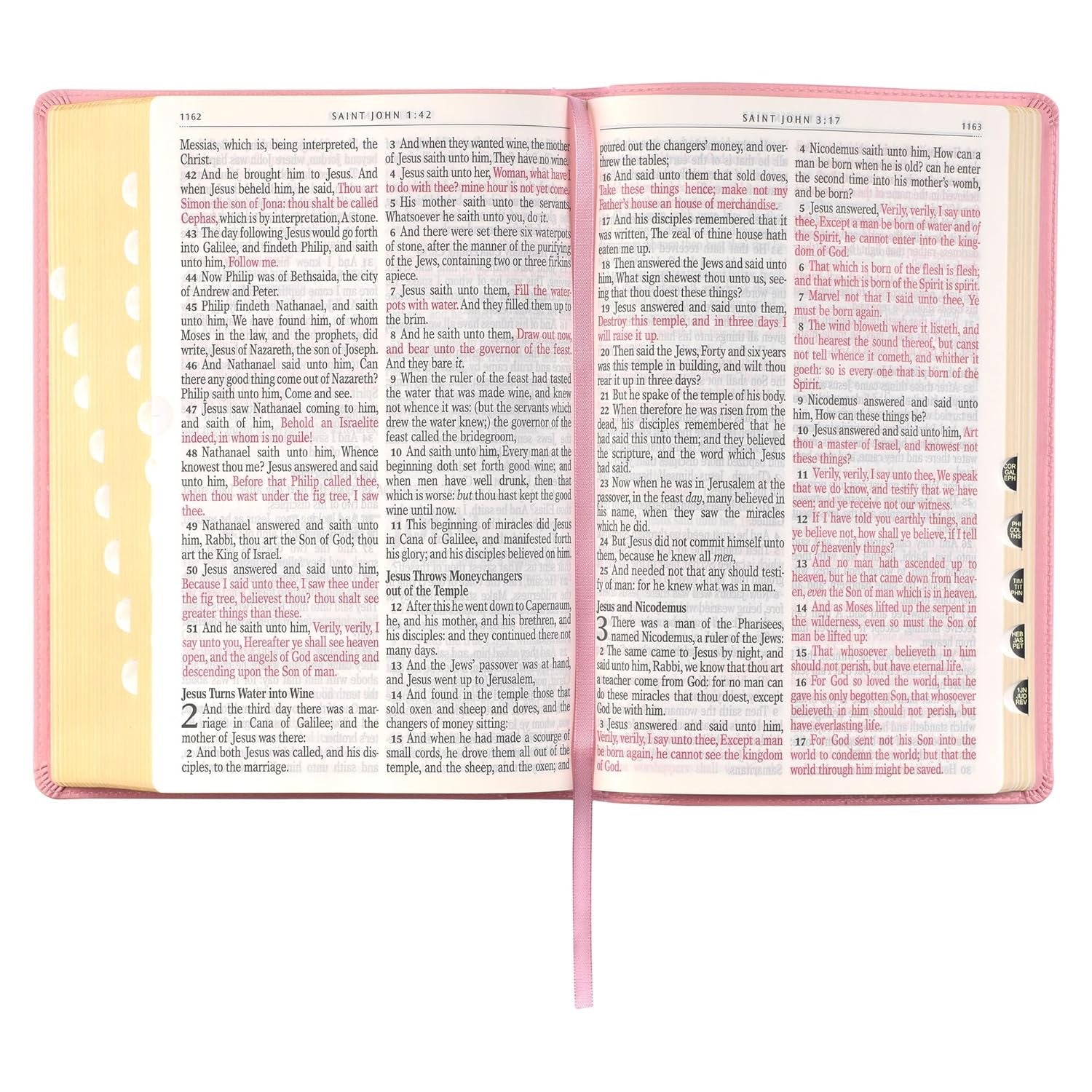 KJV Bible Giant Print Full Size Pink Christian Art Gifts Inc
